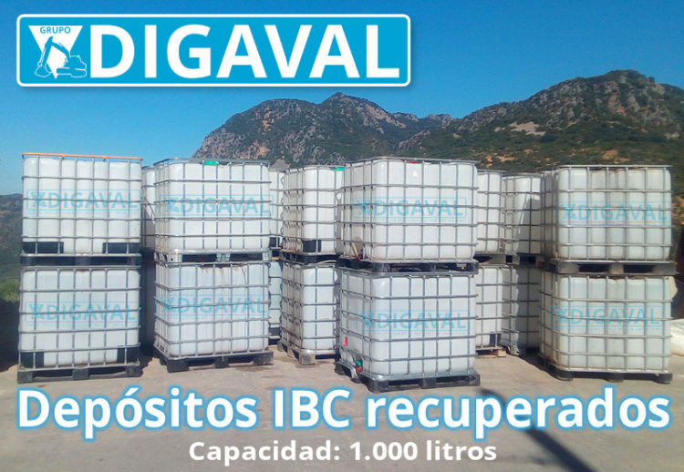 DIGAVAL tiene en almacén depósitos IBC recuperados con capacidad de 1000 litros